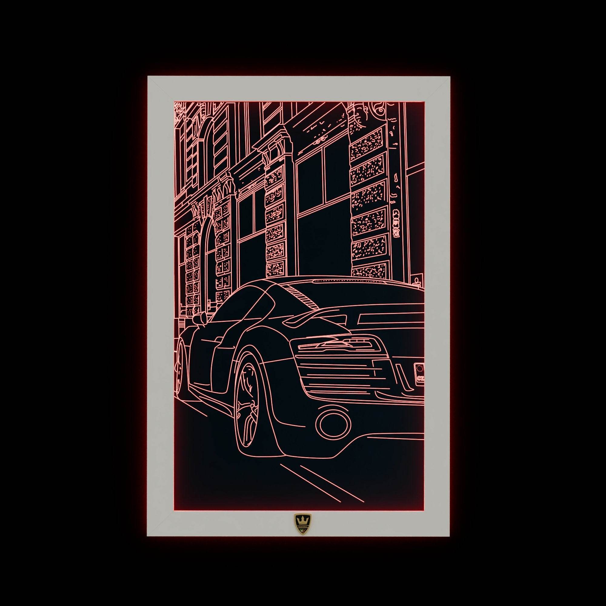 GIAVINCI: Audi R8 Wandbild – Erwecke die Kraft und Eleganz eines Sportwagens zum Leben - GIAVINCI Premium Design-Lights