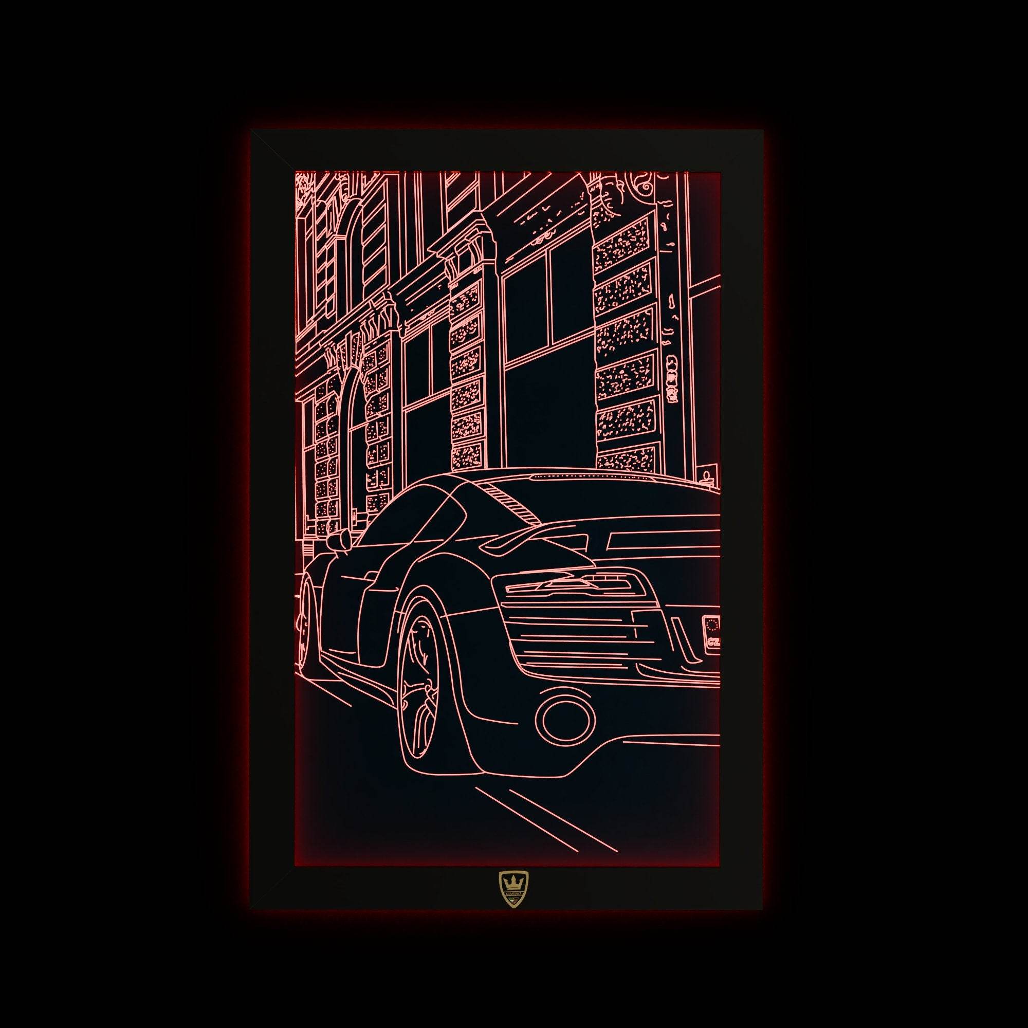 GIAVINCI: Audi R8 Wandbild – Erwecke die Kraft und Eleganz eines Sportwagens zum Leben - GIAVINCI Premium Design-Lights