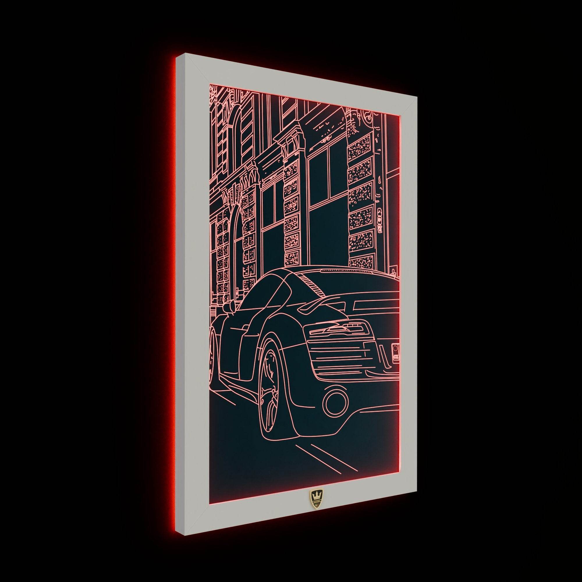GIAVINCI: Audi R8 Wandbild – Erwecke die Kraft und Eleganz eines Sportwagens zum Leben - GIAVINCI Premium Design-Lights