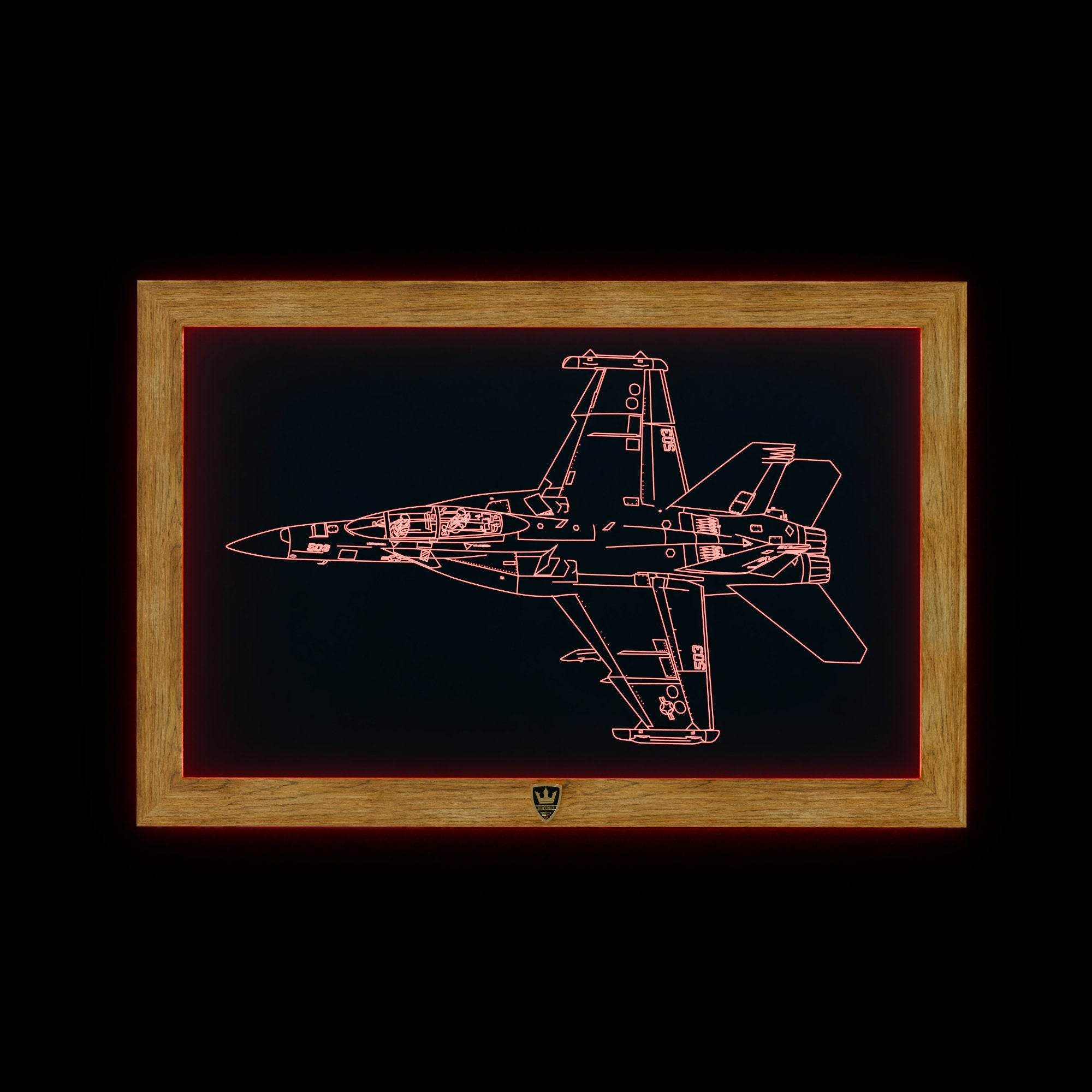 GIAVINCI: F18-Jet Wandbild – Erwecke die Kraft und Präzision der Luftfahrt zum Leben - GIAVINCI Premium Design-Lights
