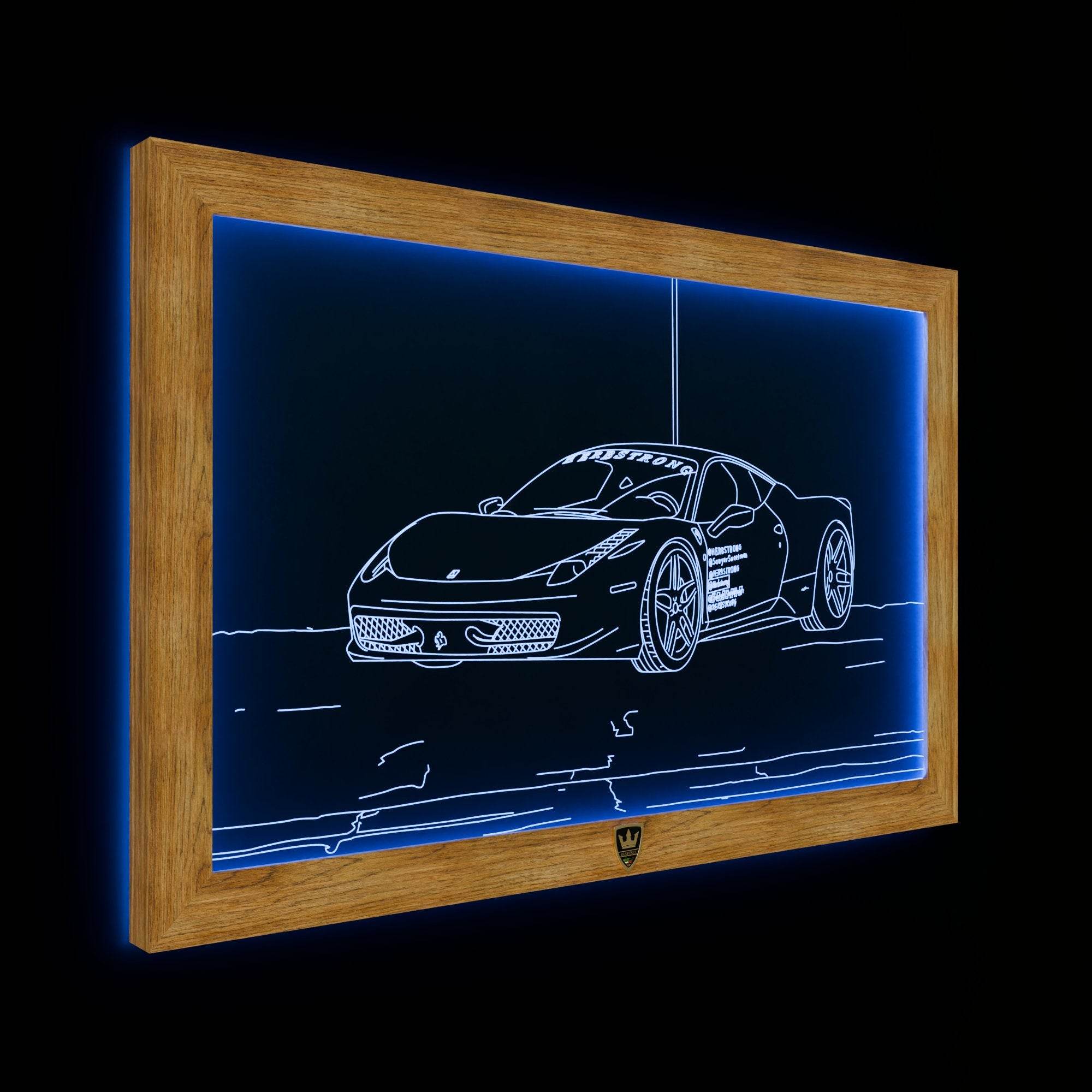 GIAVINCI: Ferrari Wandbild – Die Dynamik und Eleganz einer Legende - GIAVINCI Premium Design-Lights