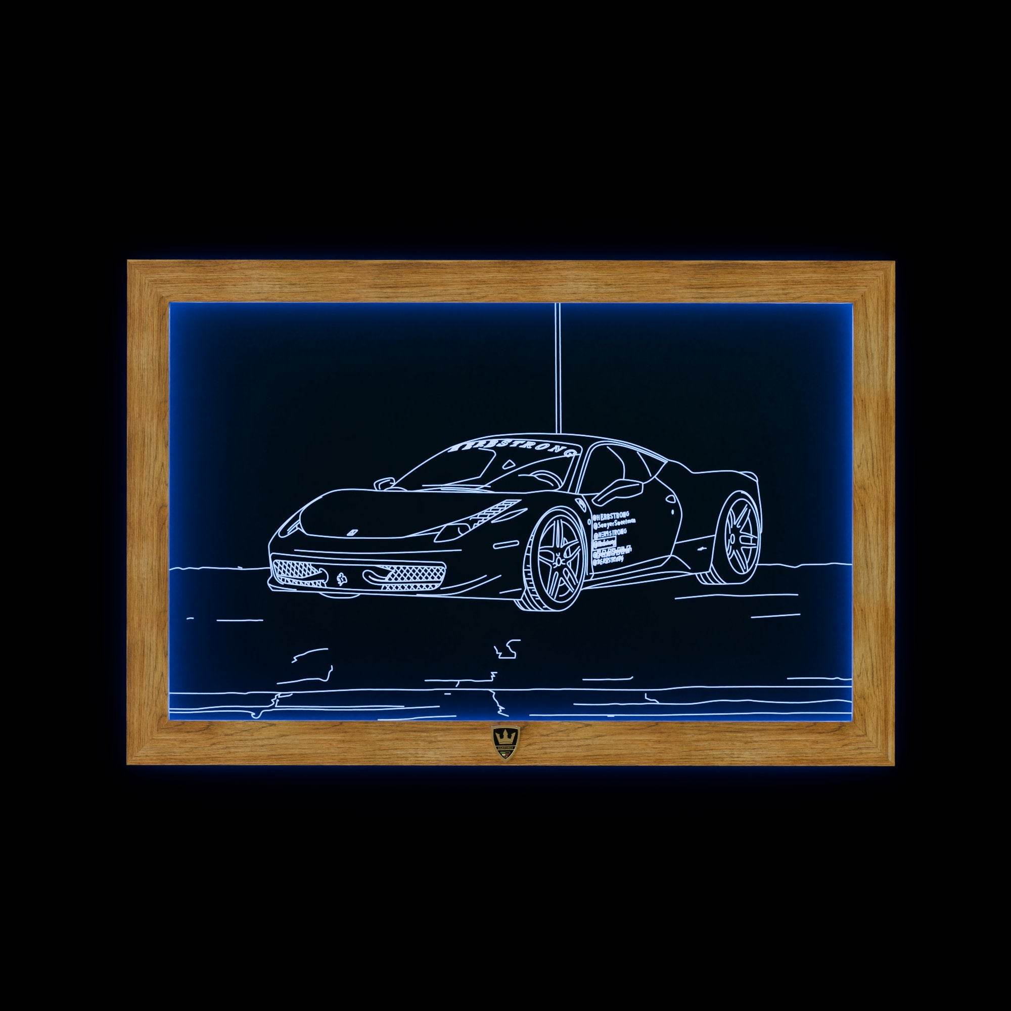 GIAVINCI: Ferrari Wandbild – Die Dynamik und Eleganz einer Legende - GIAVINCI Premium Design-Lights