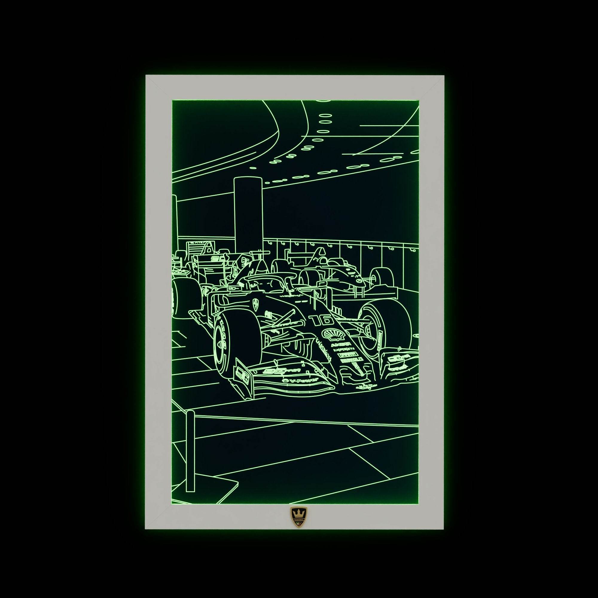 GIAVINCI: Formel 1 Wagen Wandbild – Erwecke die Dynamik und Geschwindigkeit der Rennstrecke zum Leben - GIAVINCI Premium Design-Lights