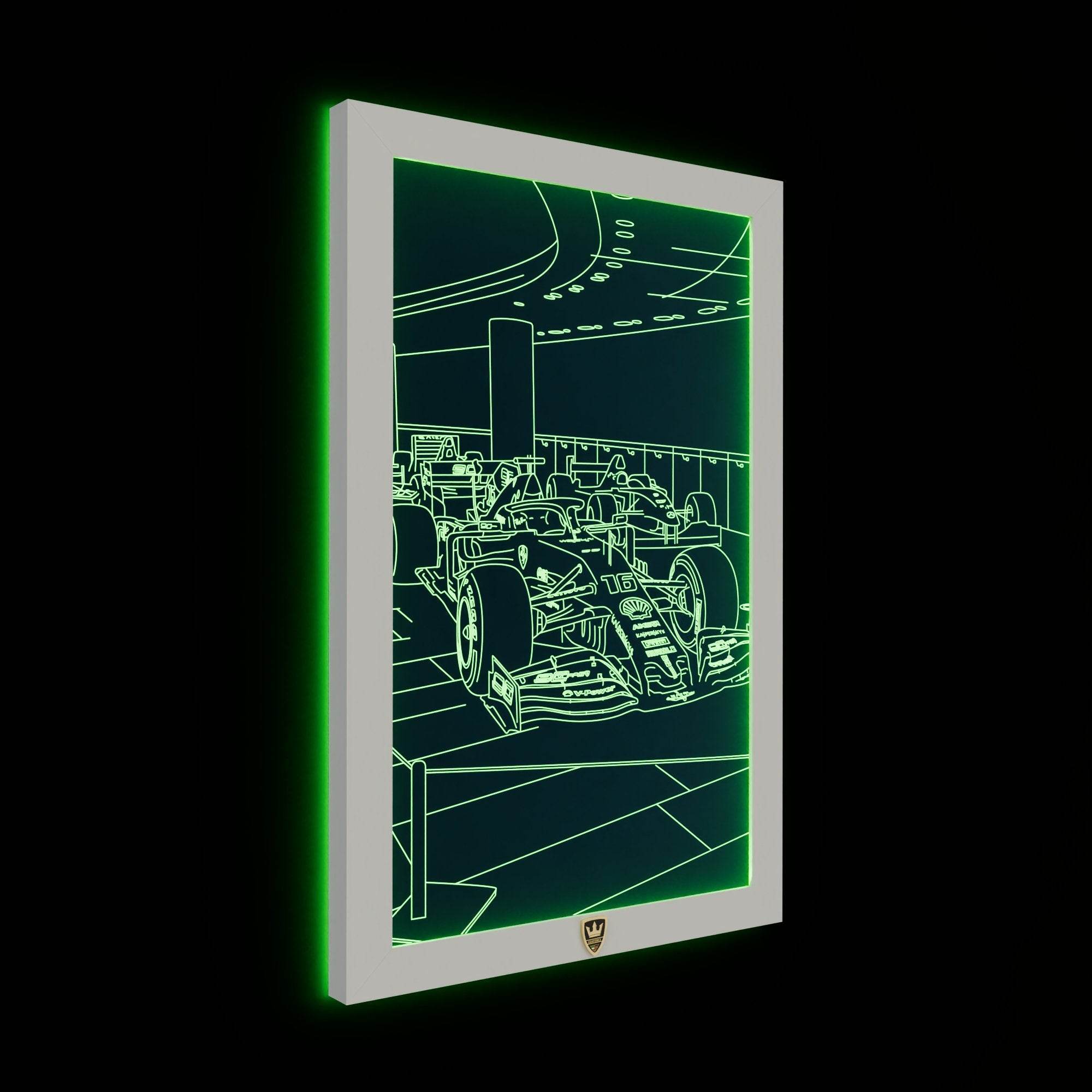 GIAVINCI: Formel 1 Wagen Wandbild – Erwecke die Dynamik und Geschwindigkeit der Rennstrecke zum Leben - GIAVINCI Premium Design-Lights