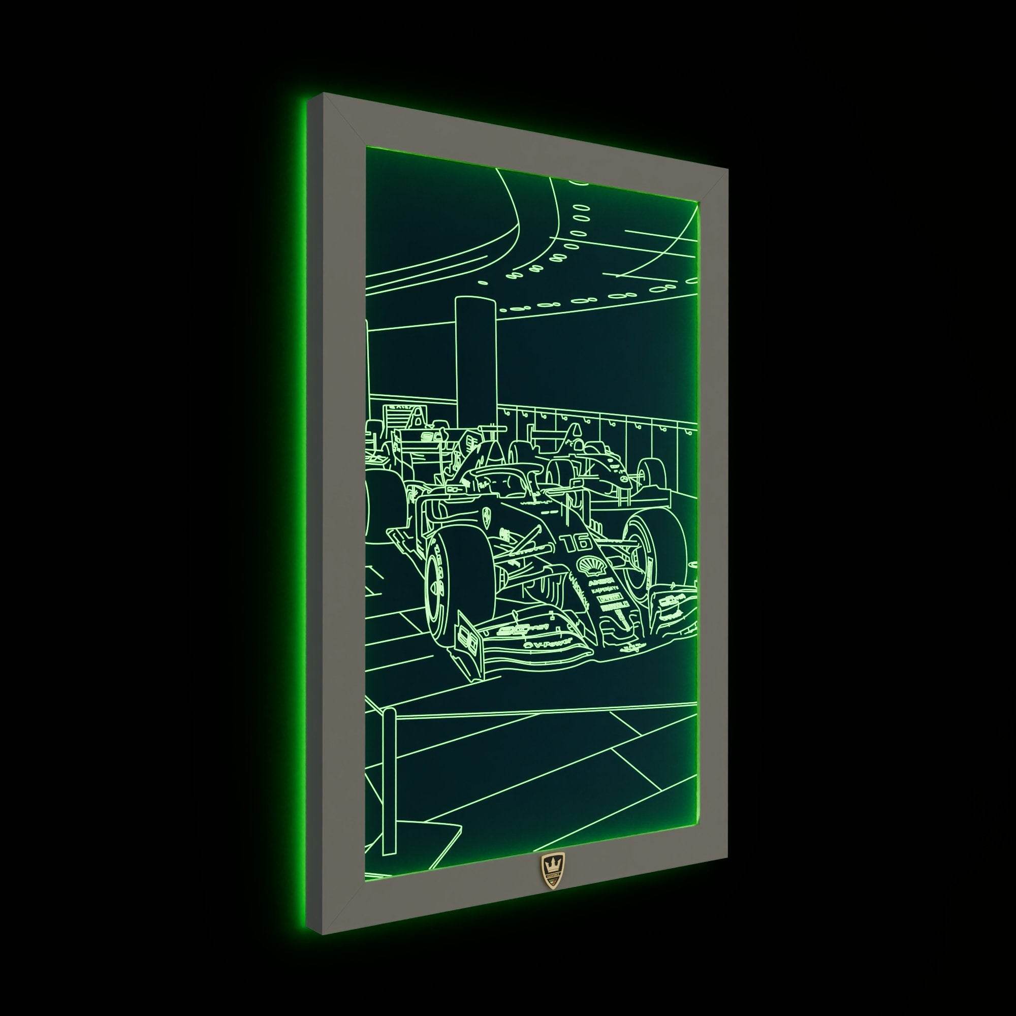 GIAVINCI: Formel 1 Wagen Wandbild – Erwecke die Dynamik und Geschwindigkeit der Rennstrecke zum Leben - GIAVINCI Premium Design-Lights