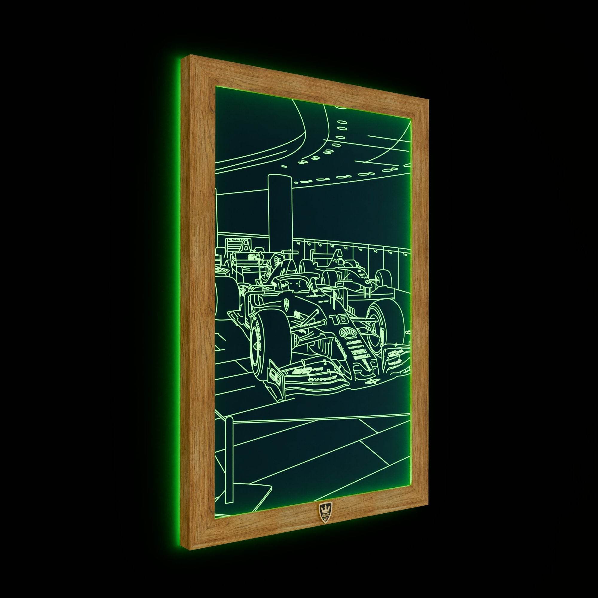GIAVINCI: Formel 1 Wagen Wandbild – Erwecke die Dynamik und Geschwindigkeit der Rennstrecke zum Leben - GIAVINCI Premium Design-Lights