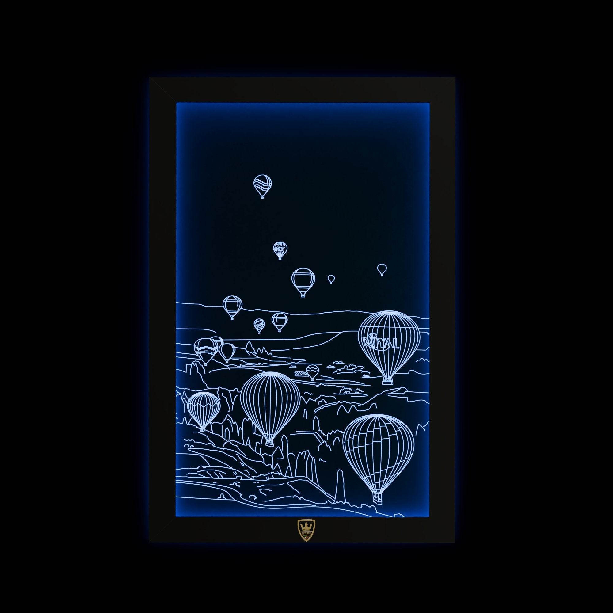 GIAVINCI: Heißluftballons Nahaufnahme Wandbild – Erwecke die Freiheit der Lüfte zum Leben - GIAVINCI Premium Design-Lights