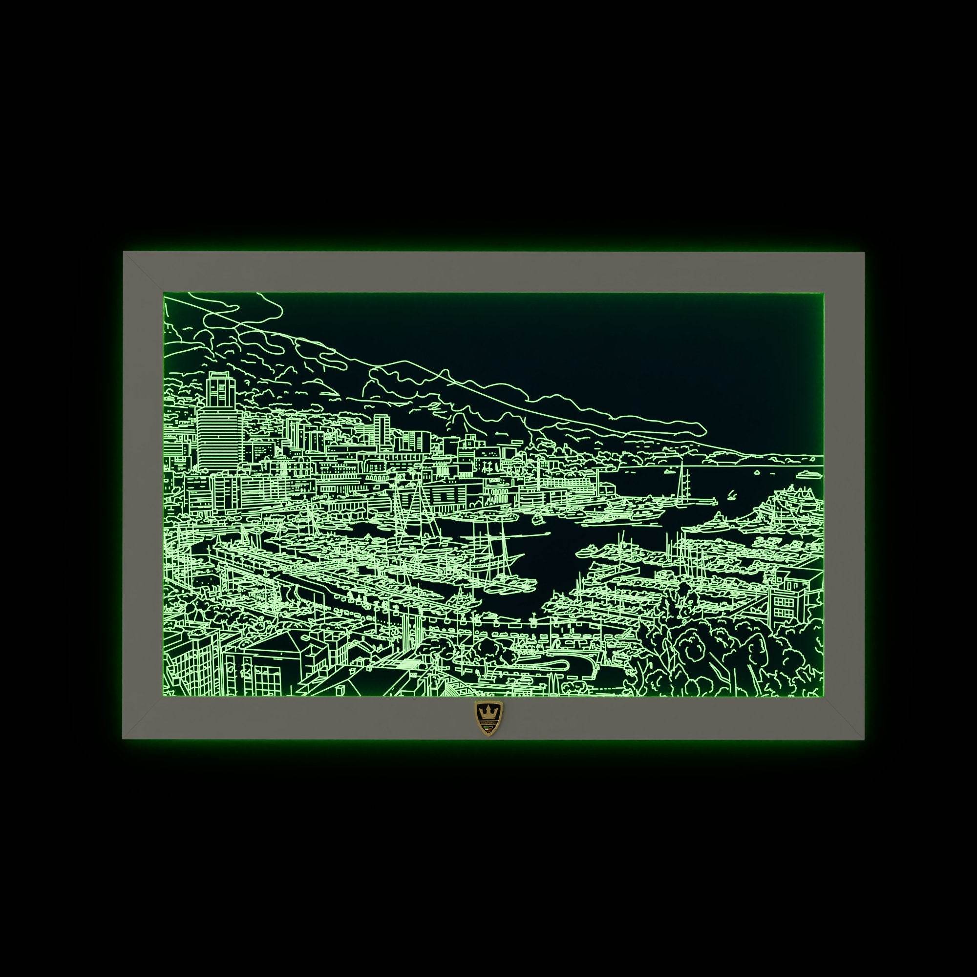 GIAVINCI: Monaco Hafen Wandbild – Erwecke die Eleganz des glamourösen Hafens zum Leben - GIAVINCI Premium Design-Lights