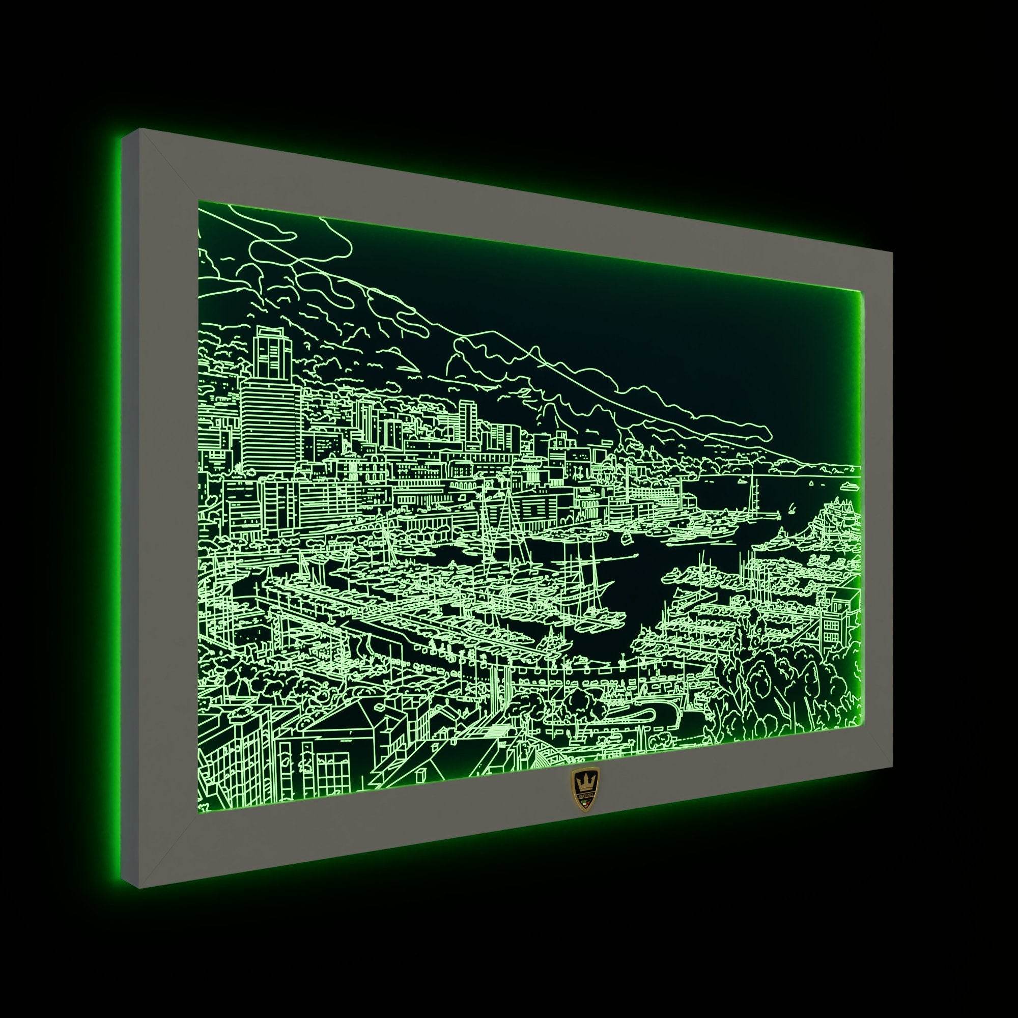 GIAVINCI: Monaco Hafen Wandbild – Erwecke die Eleganz des glamourösen Hafens zum Leben - GIAVINCI Premium Design-Lights