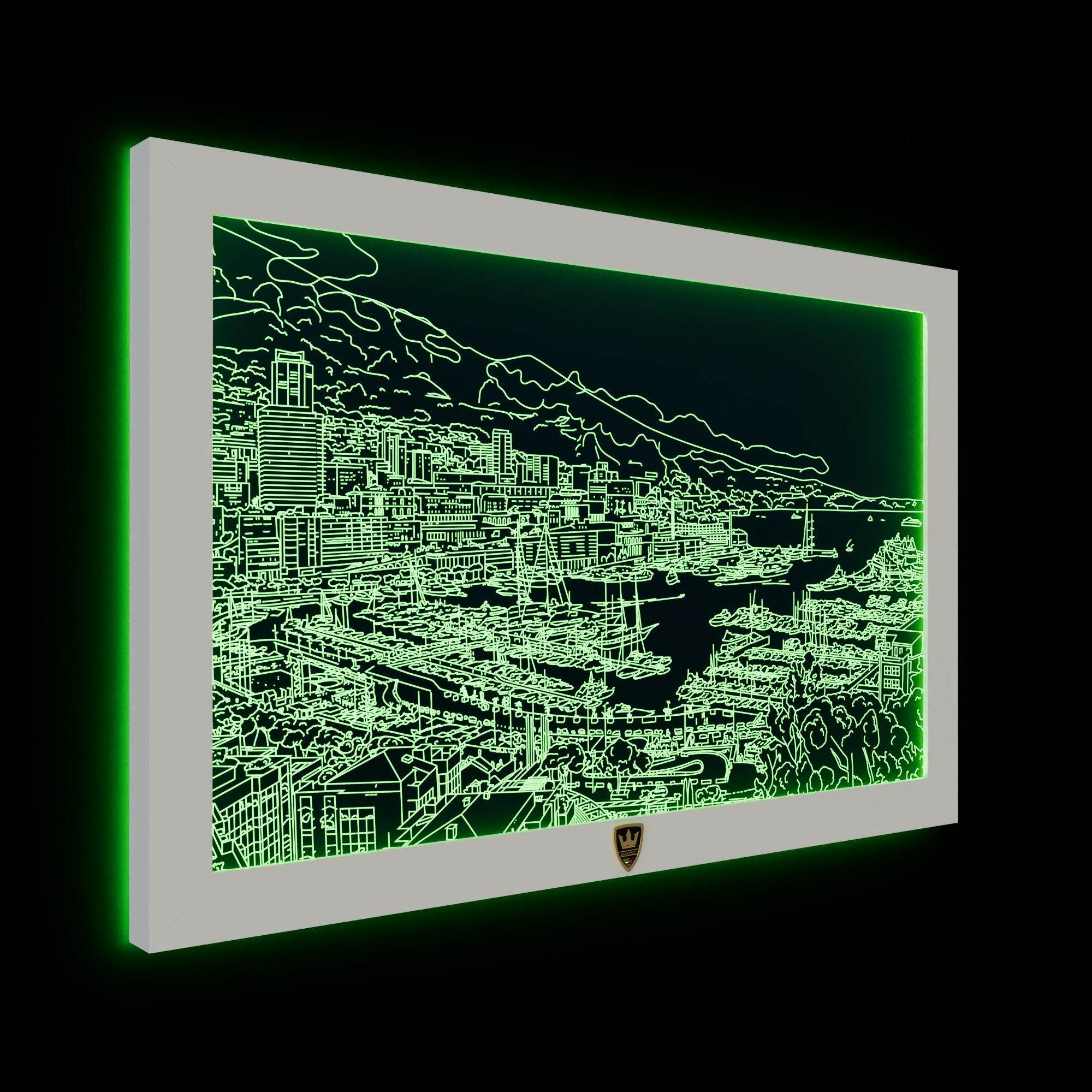GIAVINCI: Monaco Hafen Wandbild – Erwecke die Eleganz des glamourösen Hafens zum Leben - GIAVINCI Premium Design-Lights
