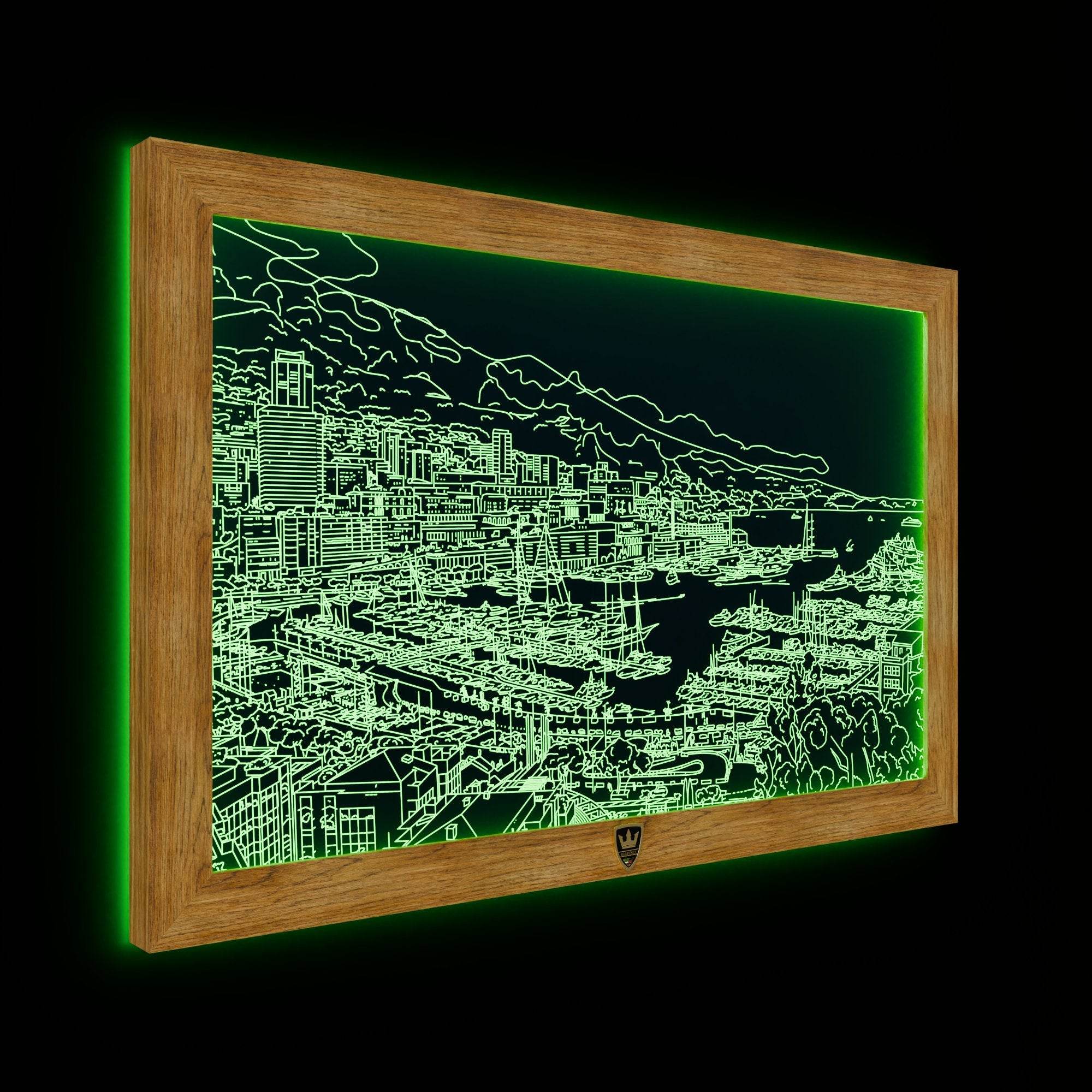 GIAVINCI: Monaco Hafen Wandbild – Erwecke die Eleganz des glamourösen Hafens zum Leben - GIAVINCI Premium Design-Lights