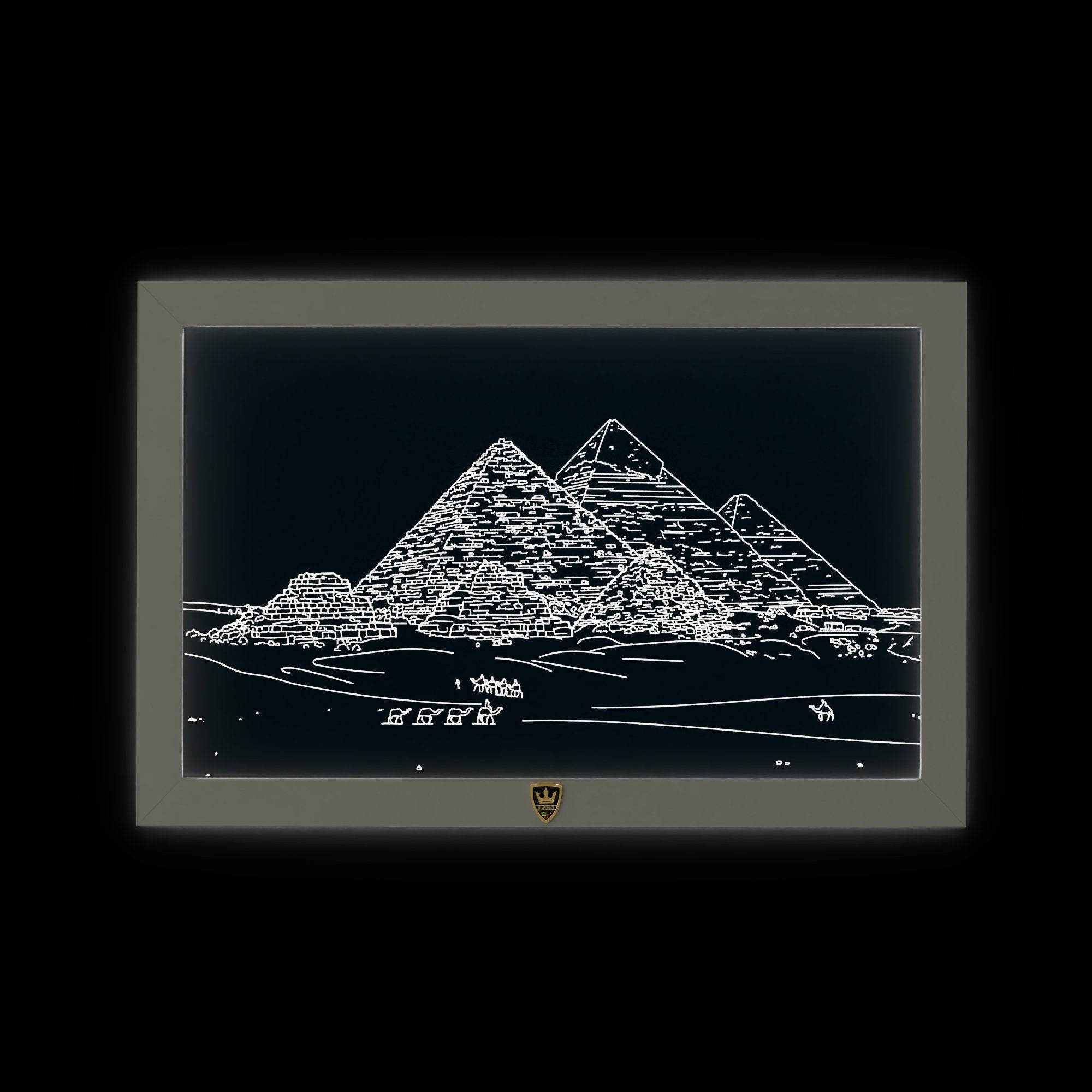 GIAVINCI: Pyramiden Wandbild – Erwecke die mystische Faszination der alten Welt zum Leben - GIAVINCI Premium Design-Lights