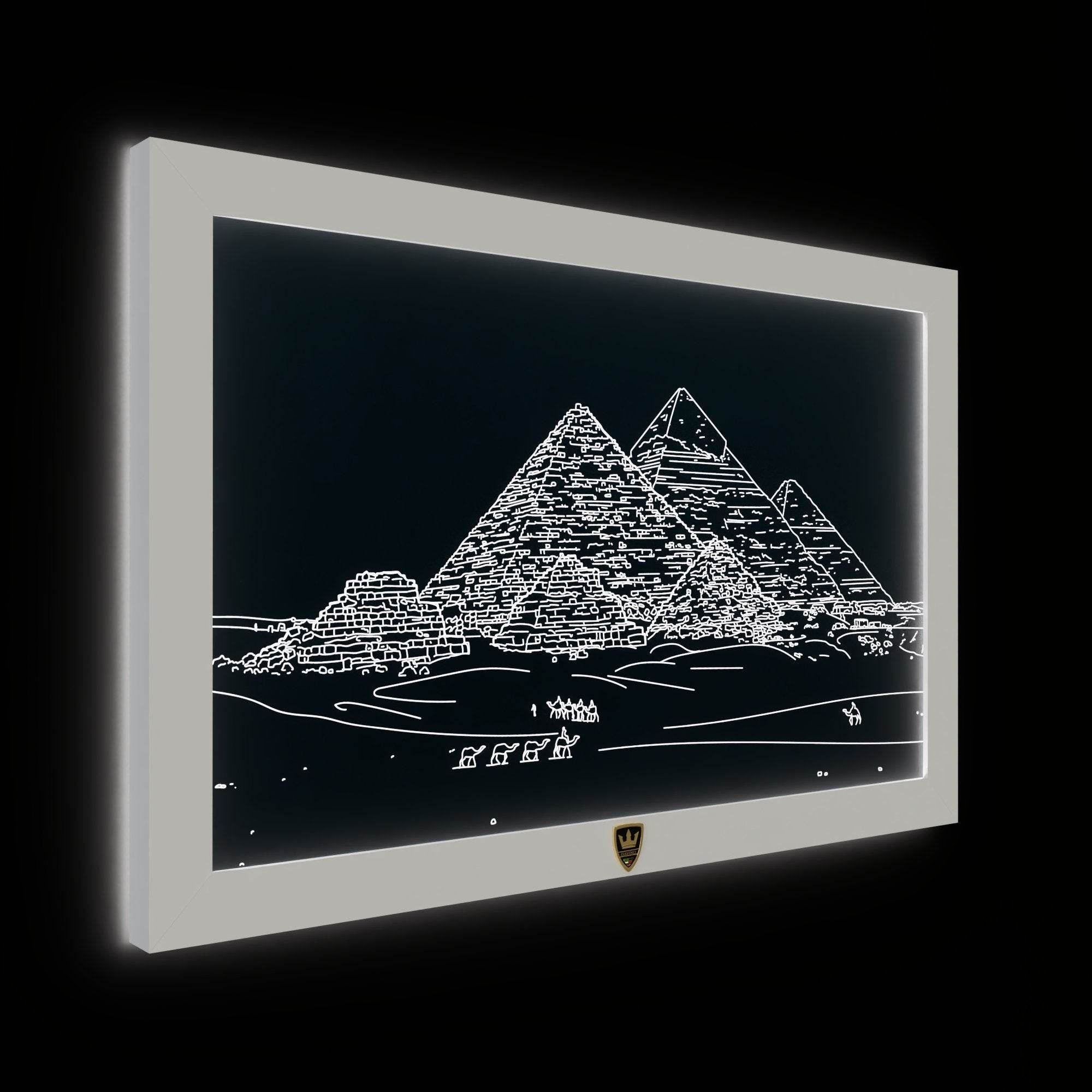 GIAVINCI: Pyramiden Wandbild – Erwecke die mystische Faszination der alten Welt zum Leben - GIAVINCI Premium Design-Lights