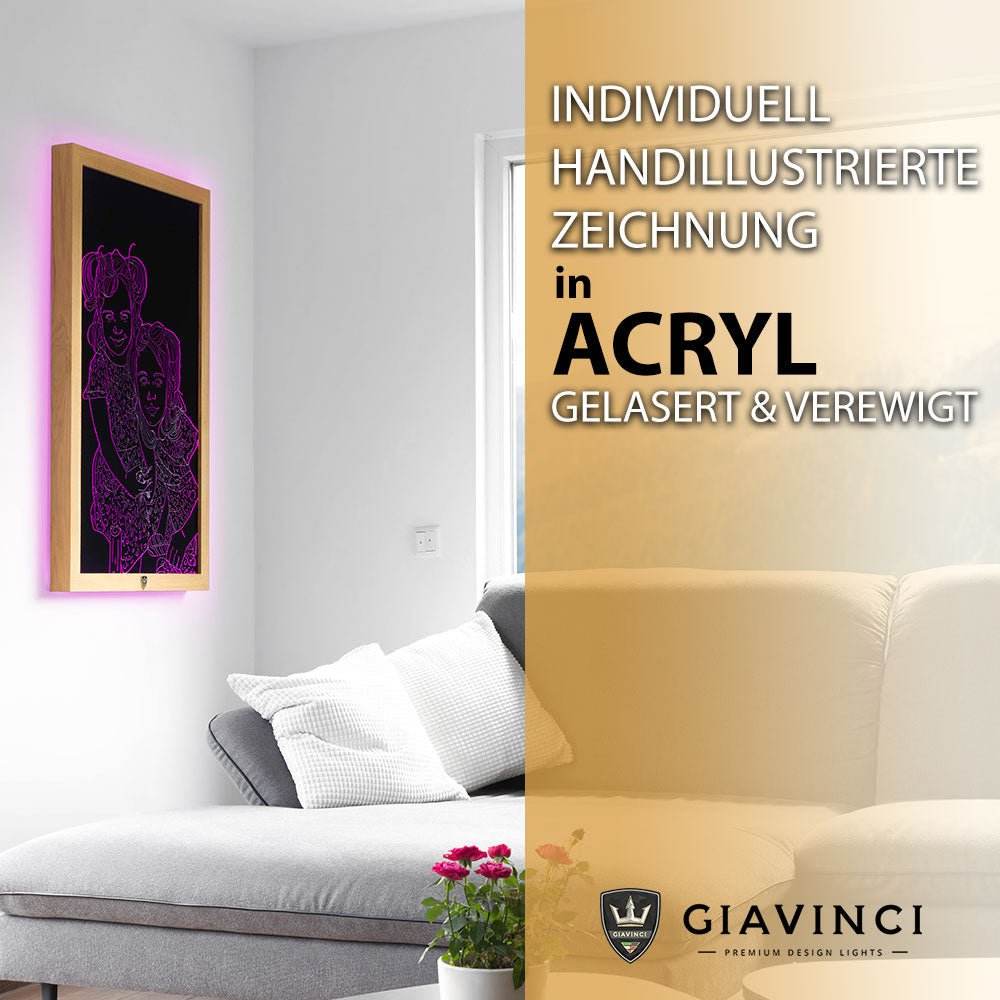 LED-Wandbilder für ein modernes Ambiente - GIAVINCI Premium Design-Lights