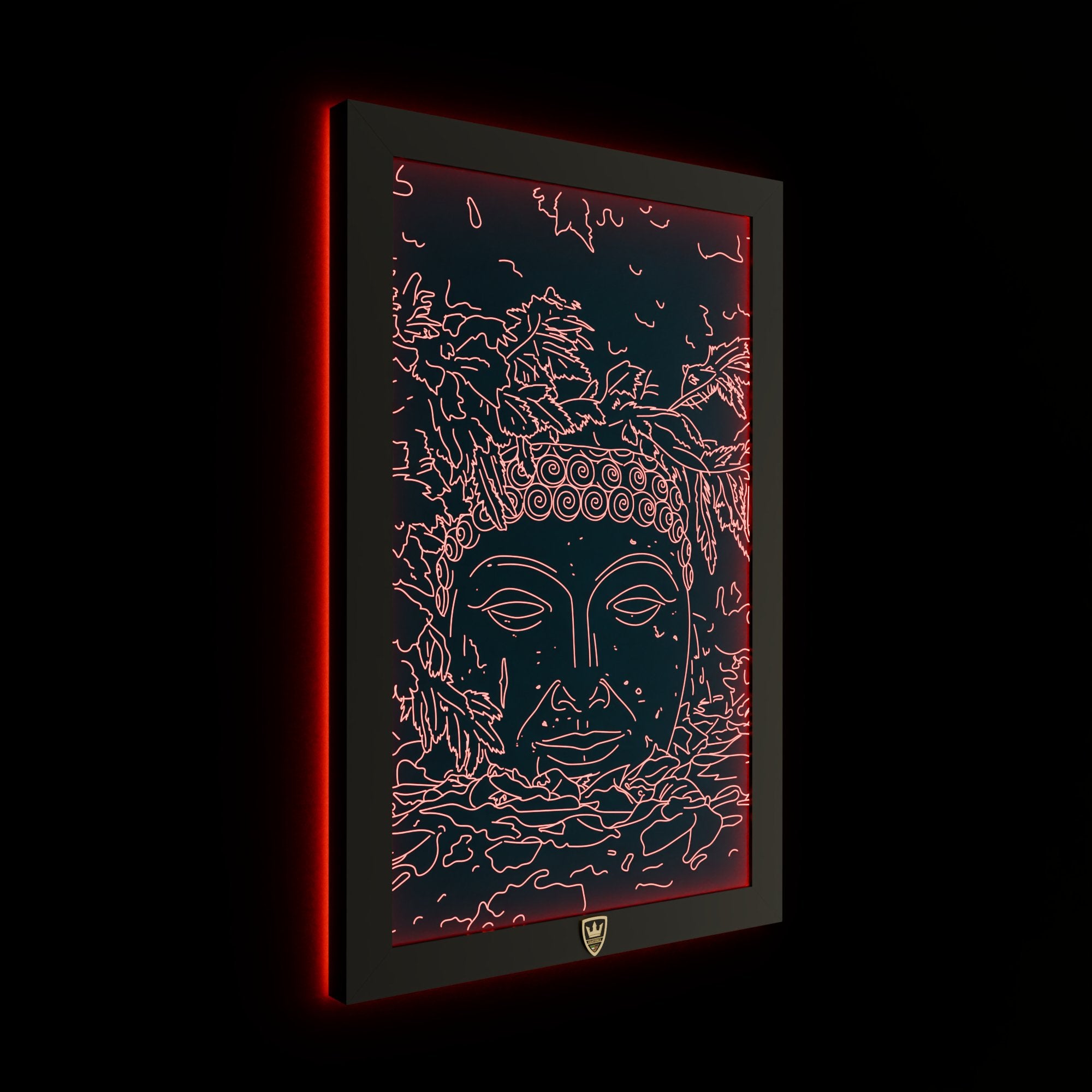 GIAVINCI: Buddha Kopf Wandbild – Erwecke die spirituelle Ruhe und Weisheit zum Leben - GIAVINCI Premium Design-Lights