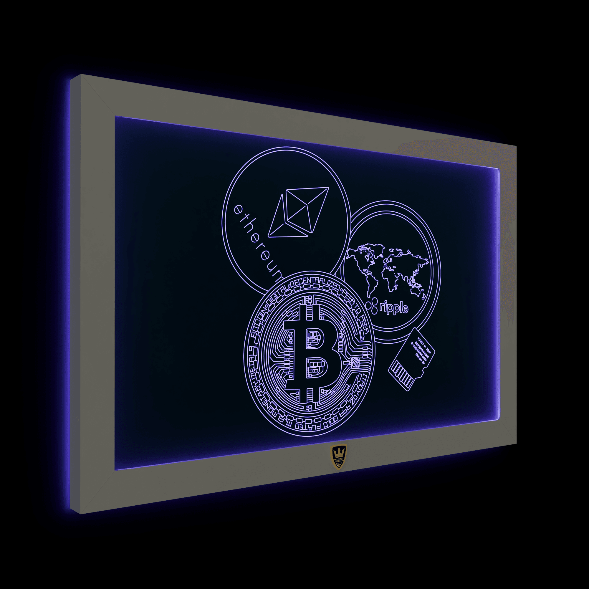 GIAVINCI: Ethereum, Bitcoin & Ripple Wandbild – Erwecke die Zukunft der digitalen Währungen zum Leben - GIAVINCI Premium Design-Lights
