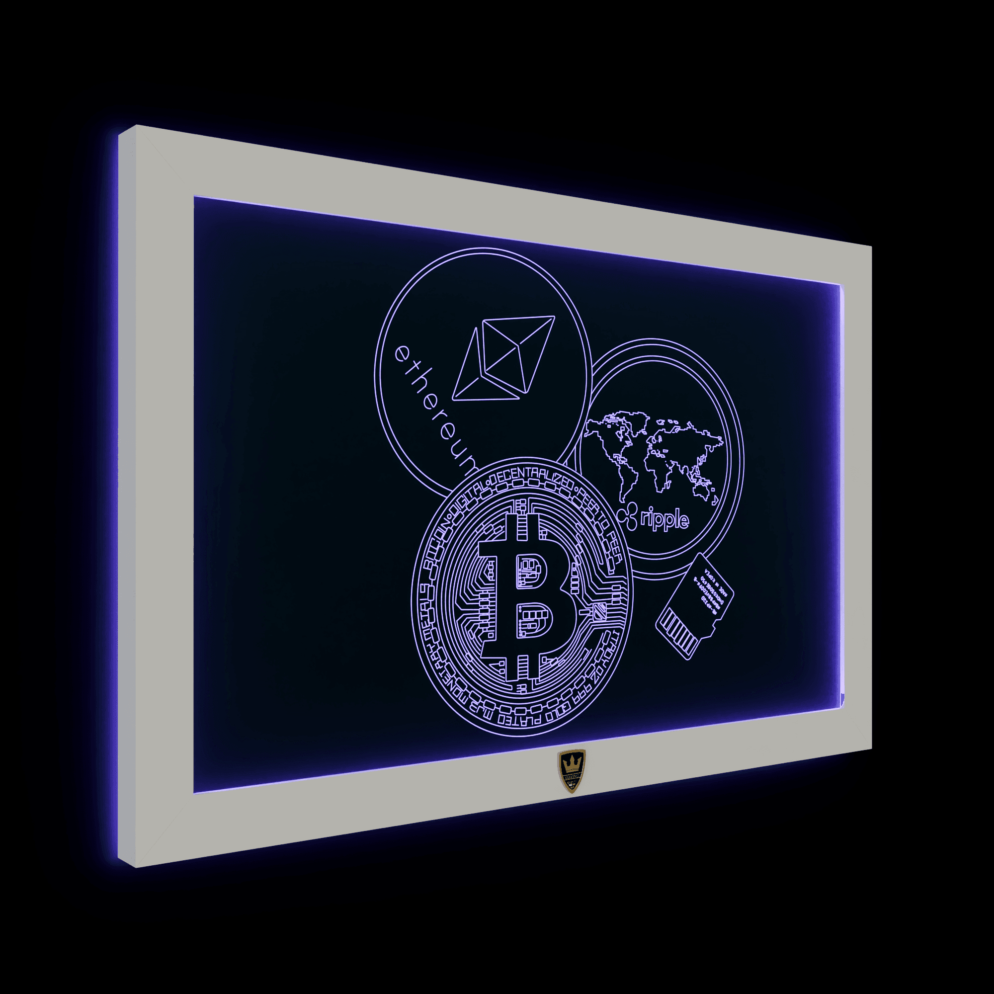 GIAVINCI: Ethereum, Bitcoin & Ripple Wandbild – Erwecke die Zukunft der digitalen Währungen zum Leben - GIAVINCI Premium Design-Lights