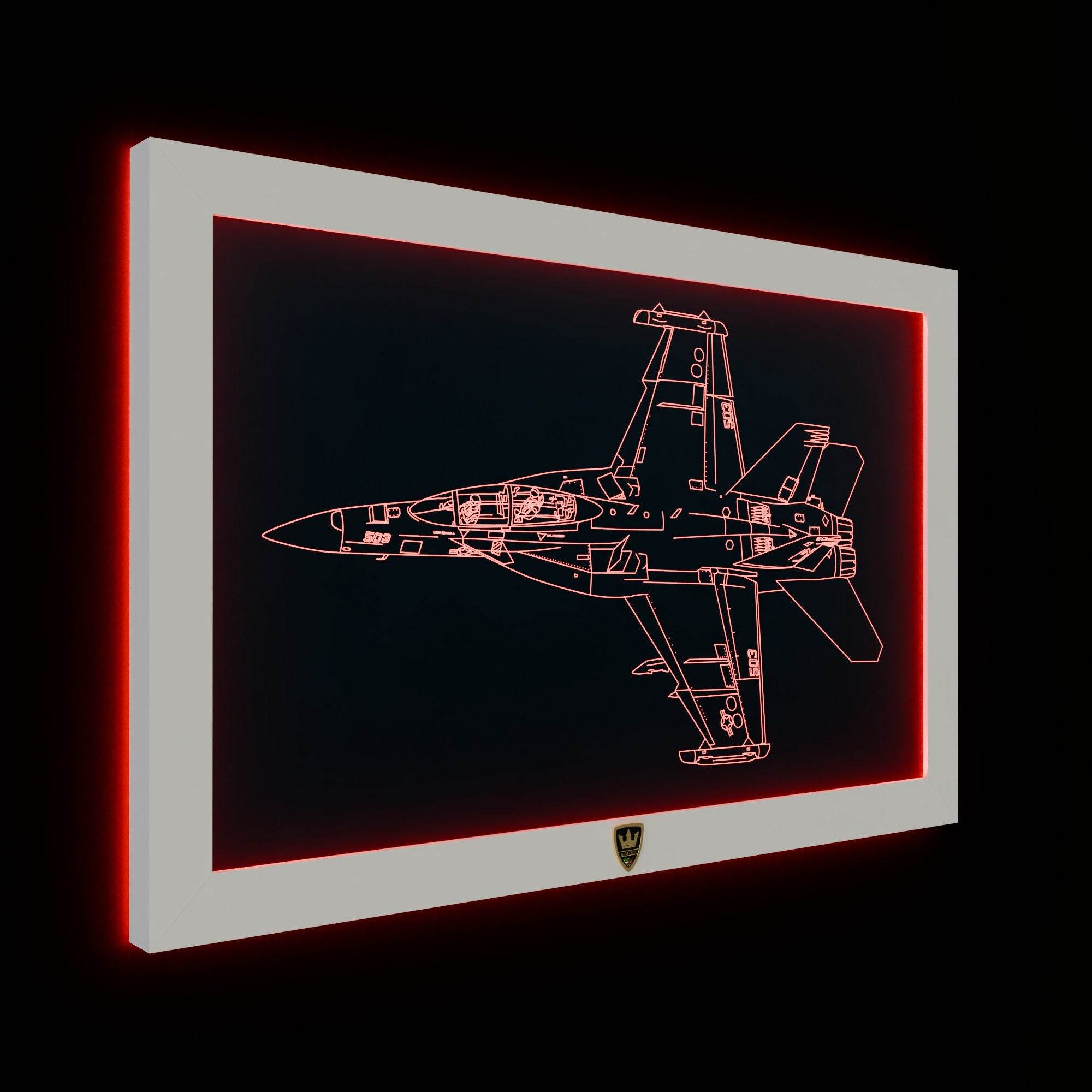 GIAVINCI: F18-Jet Wandbild – Erwecke die Kraft und Präzision der Luftfahrt zum Leben - GIAVINCI Premium Design-Lights