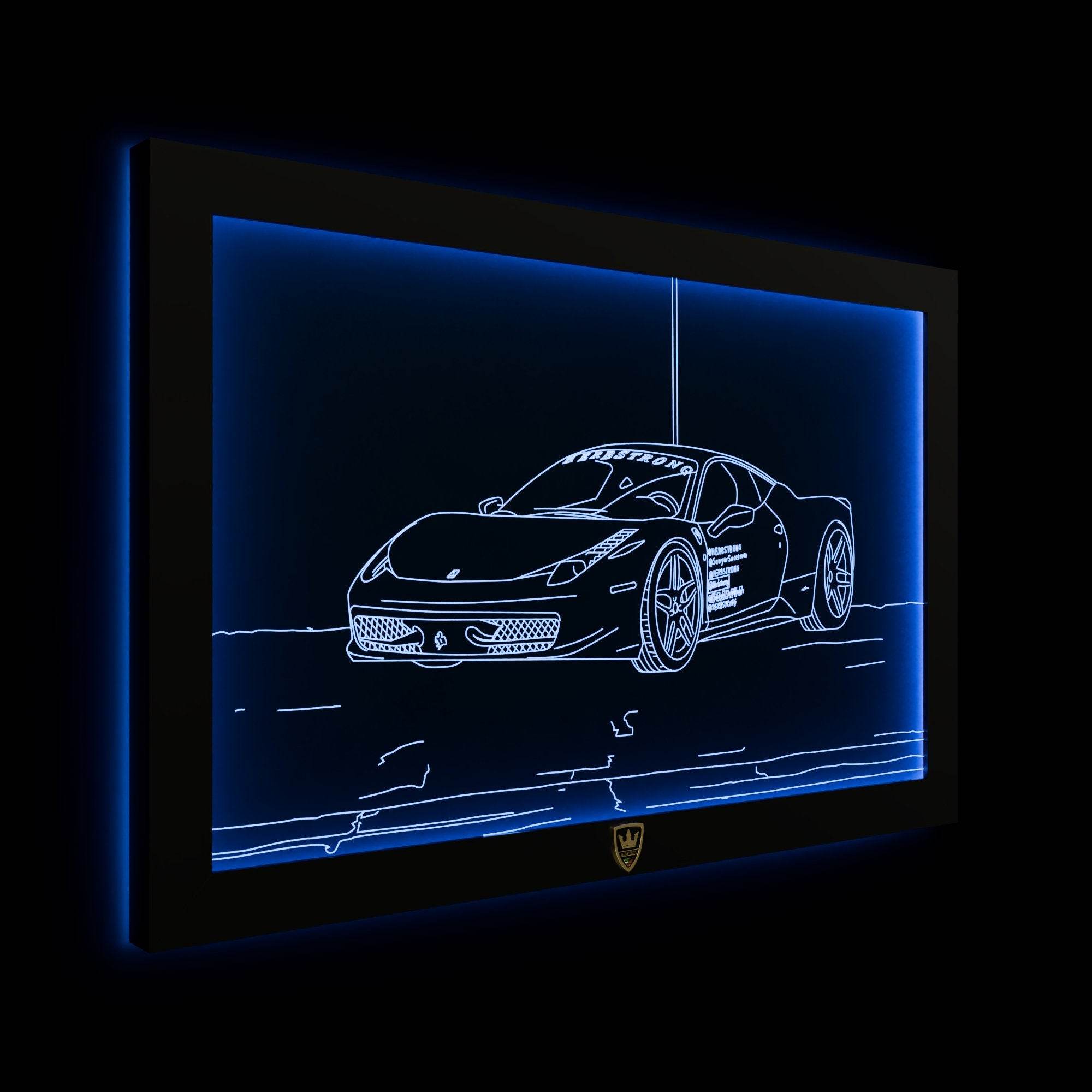 GIAVINCI: Ferrari Wandbild – Die Dynamik und Eleganz einer Legende - GIAVINCI Premium Design-Lights