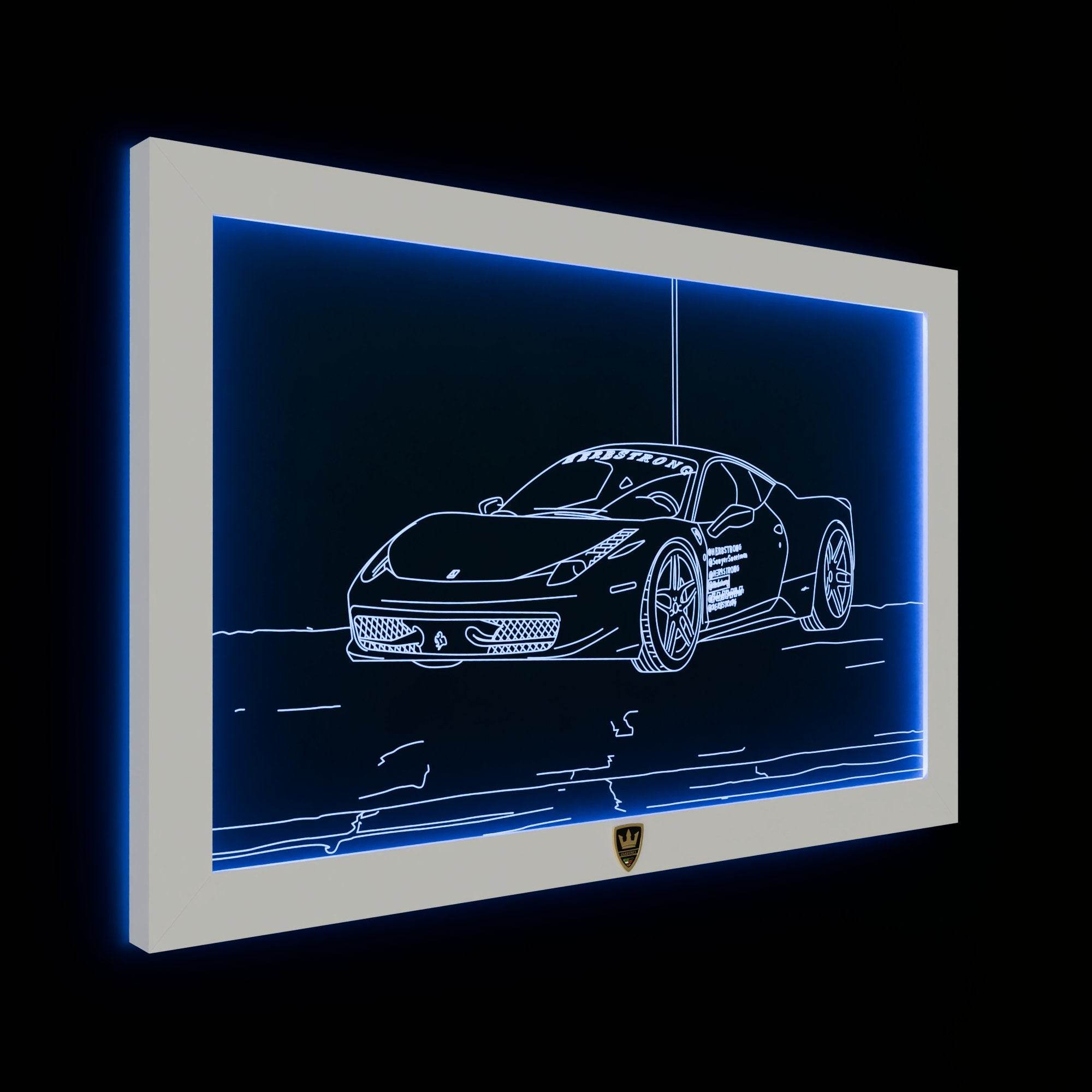 GIAVINCI: Ferrari Wandbild – Die Dynamik und Eleganz einer Legende - GIAVINCI Premium Design-Lights