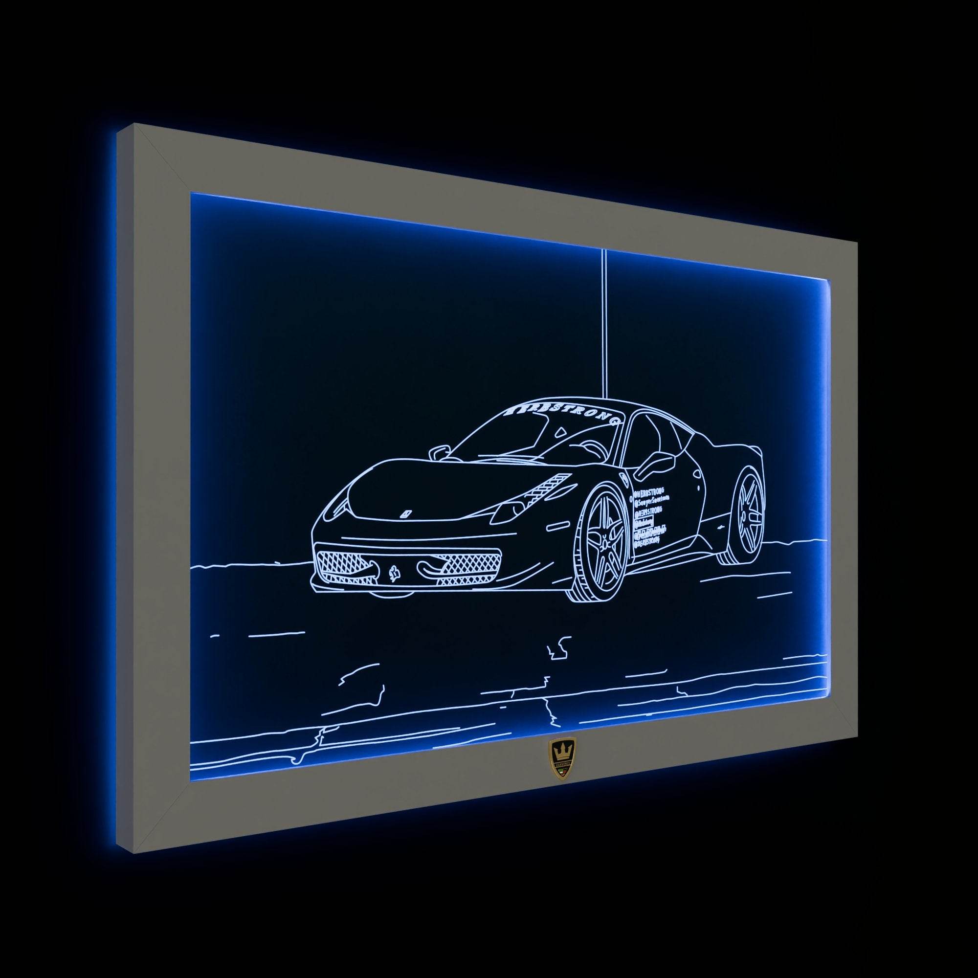 GIAVINCI: Ferrari Wandbild – Die Dynamik und Eleganz einer Legende - GIAVINCI Premium Design-Lights