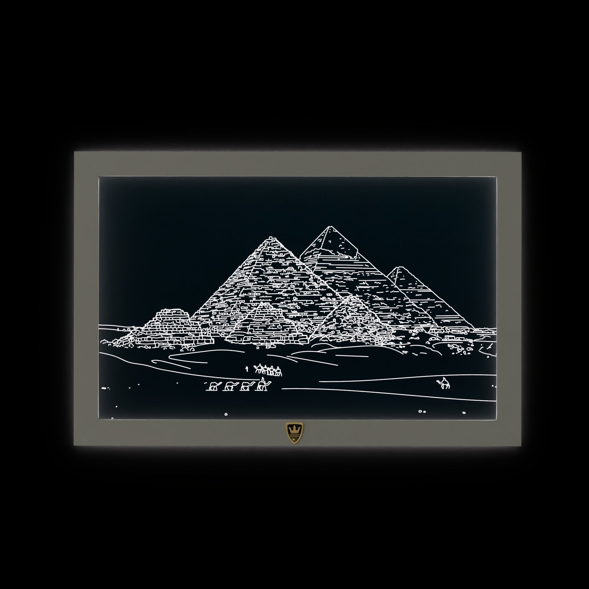 GIAVINCI: Pyramiden Wandbild – Erwecke die mystische Faszination der alten Welt zum Leben - GIAVINCI Premium Design-Lights